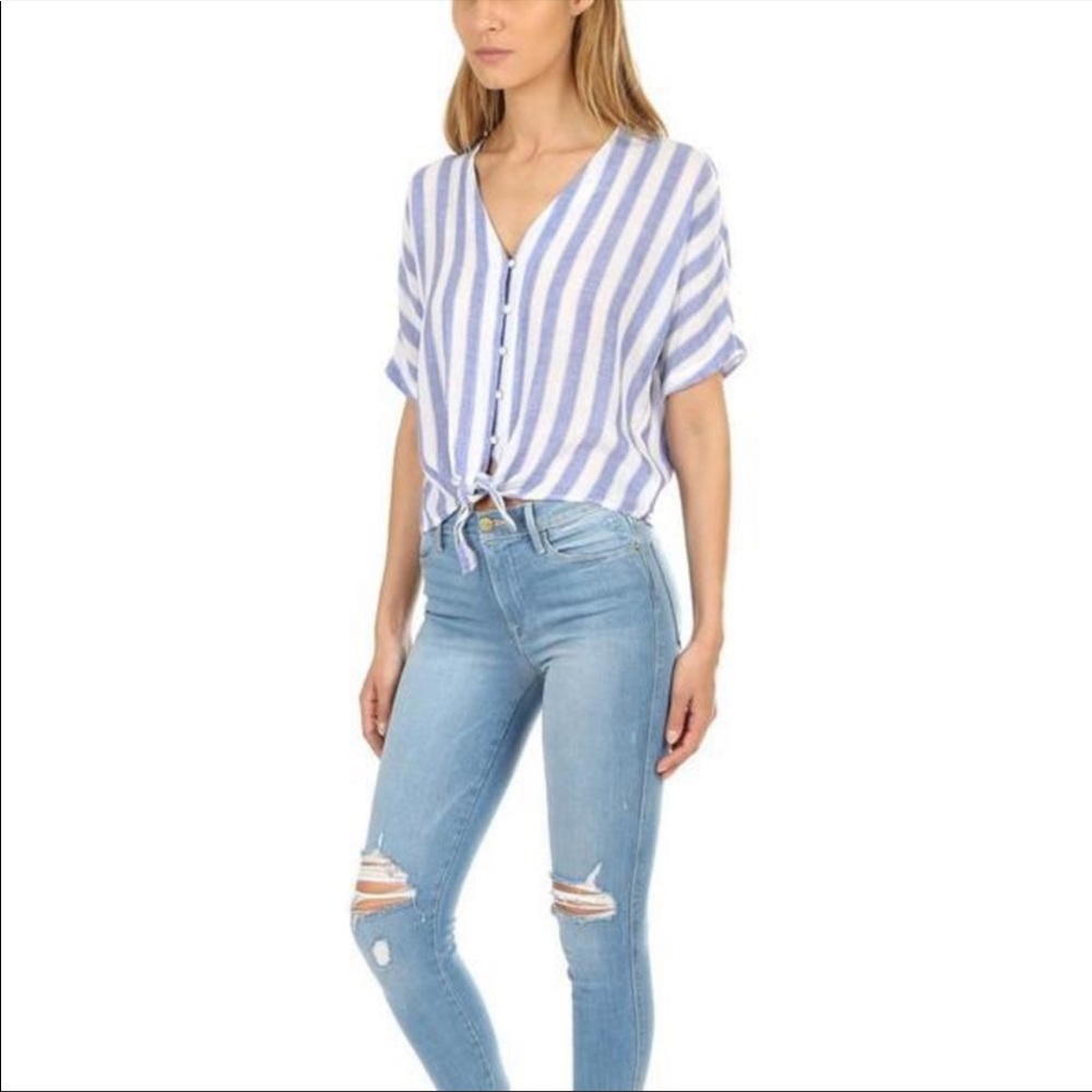 Rails Thea Pacifica Stripe Top Large Coastal Beachy - Picture 1 of 6